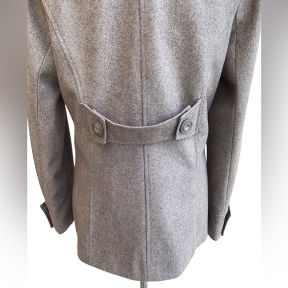 New York & Company Oatmeal Brown Wool Blend Coat - Picture 5 of 6